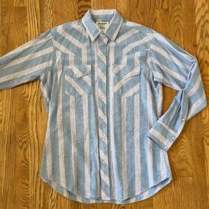 {Ruddock Shirts} Men's Striped Western Pearl Snap Shirt Sz. 16/34 X Long Tall